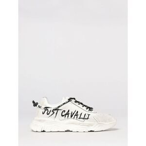 Just Cavalli Men Just Cavalli Distressed Leather Sneakers With Logo